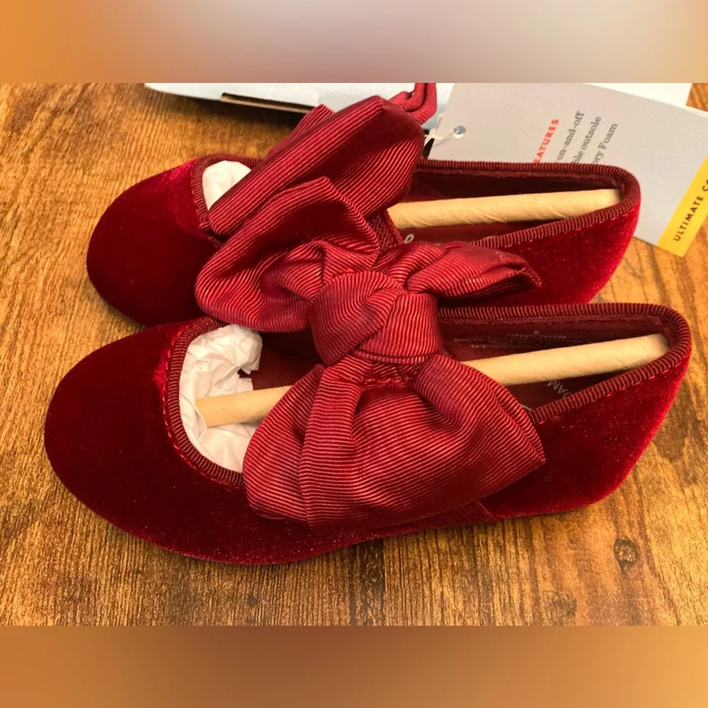 Toddler Girls' Chloe Mary Jane Flats - Cat & Jack™ Red Size 6T New